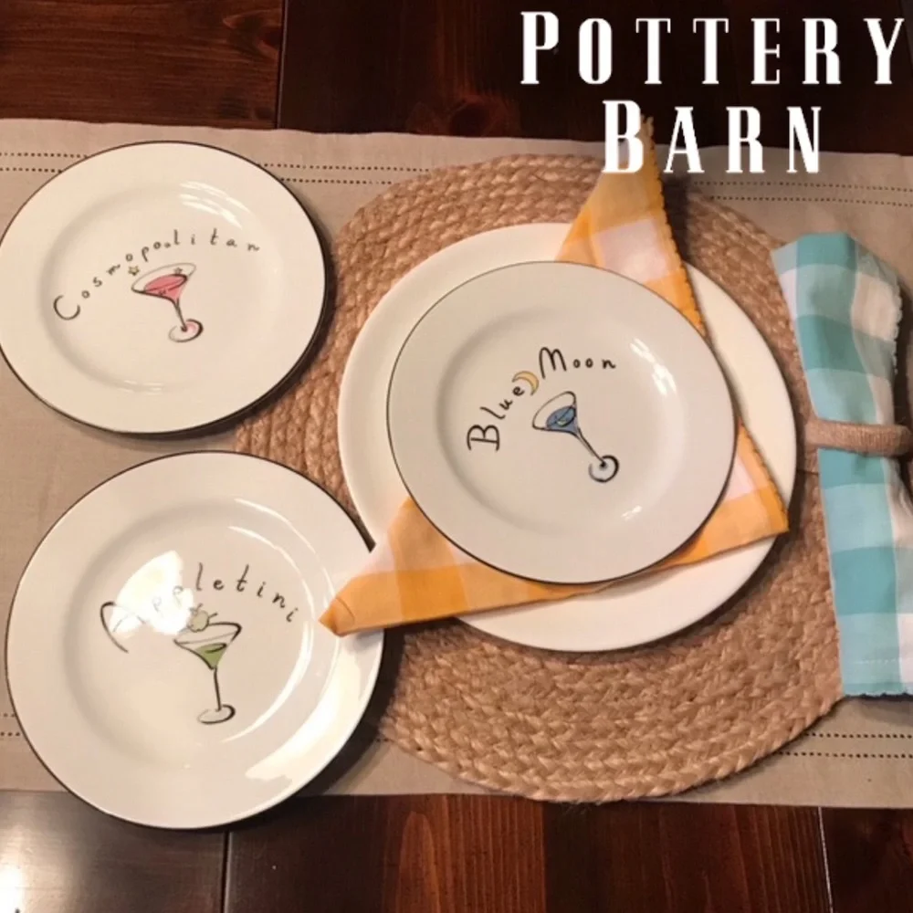 Pottery Barn Martini Plates